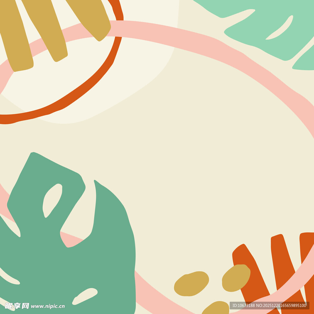 热带植物装饰图案