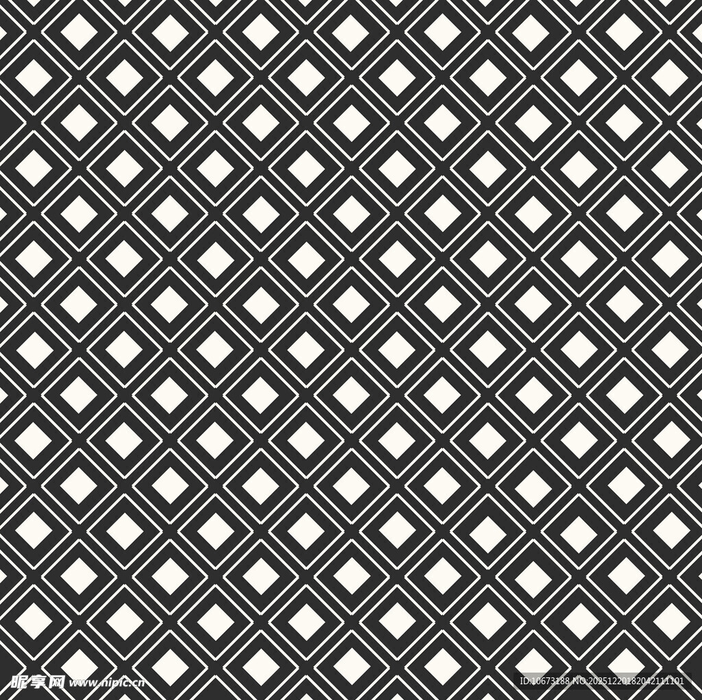 黑白几何菱形图案纹理