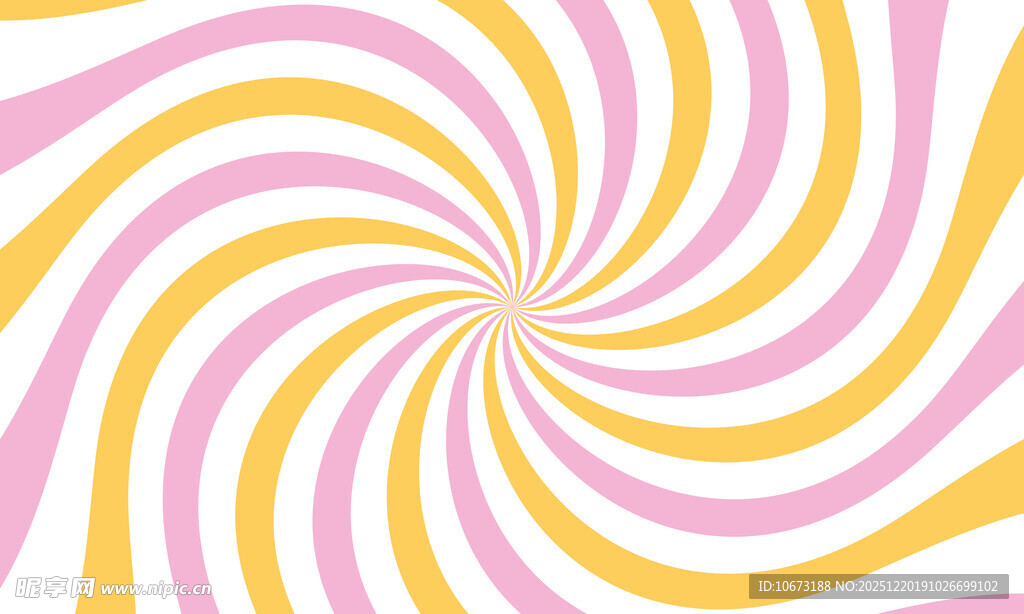 粉黄螺旋条纹背景图案