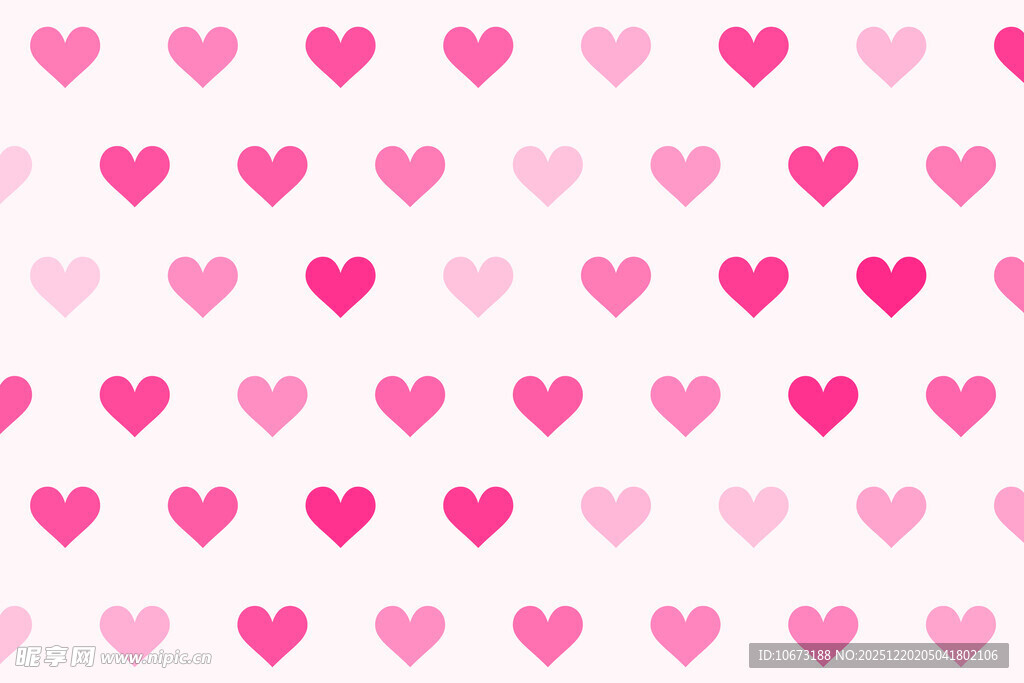 粉色爱心图案背景