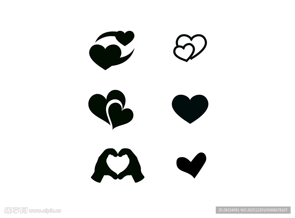 简约爱心图案比心