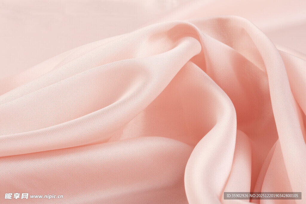 粉色丝绸面料特写