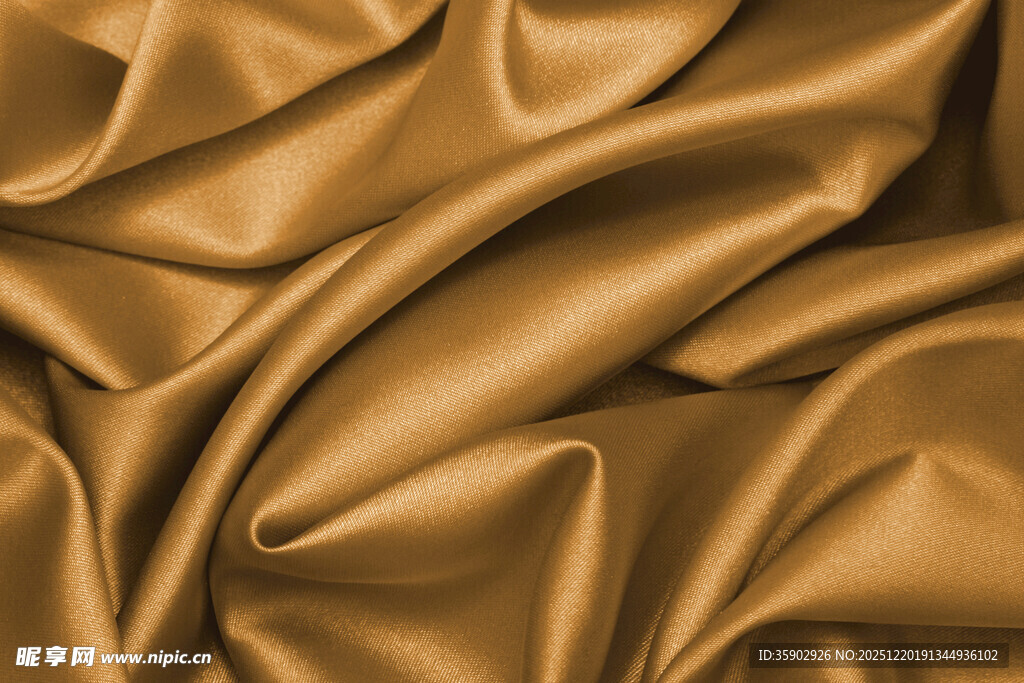 金色绸缎纹理特写