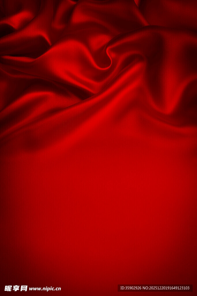 红色绸缎纹理背景图