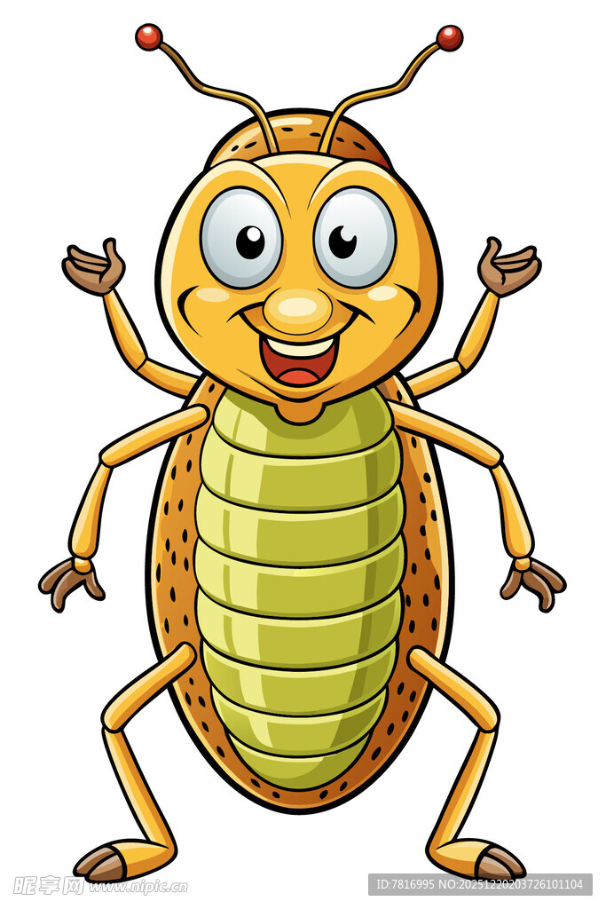 可爱卡通甲虫形象