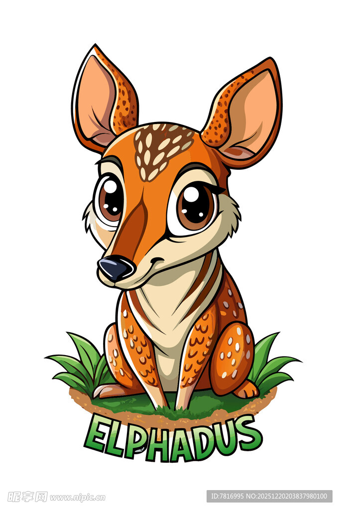 可爱小鹿卡通形象