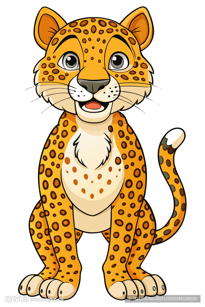 可爱小猎豹卡通形象