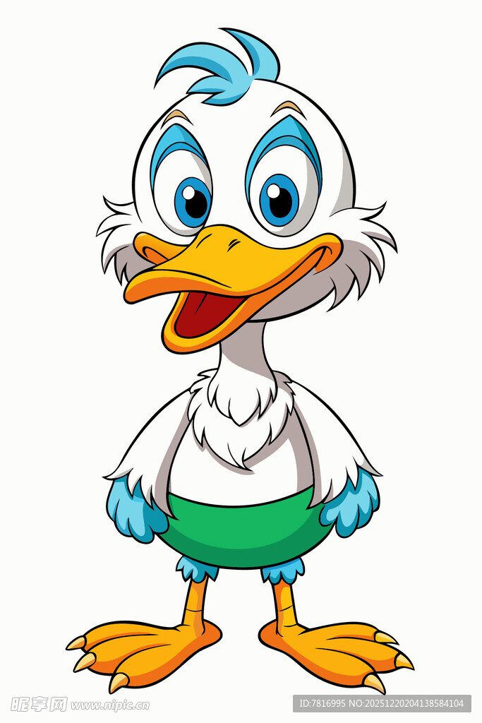 可爱卡通小鸭形象