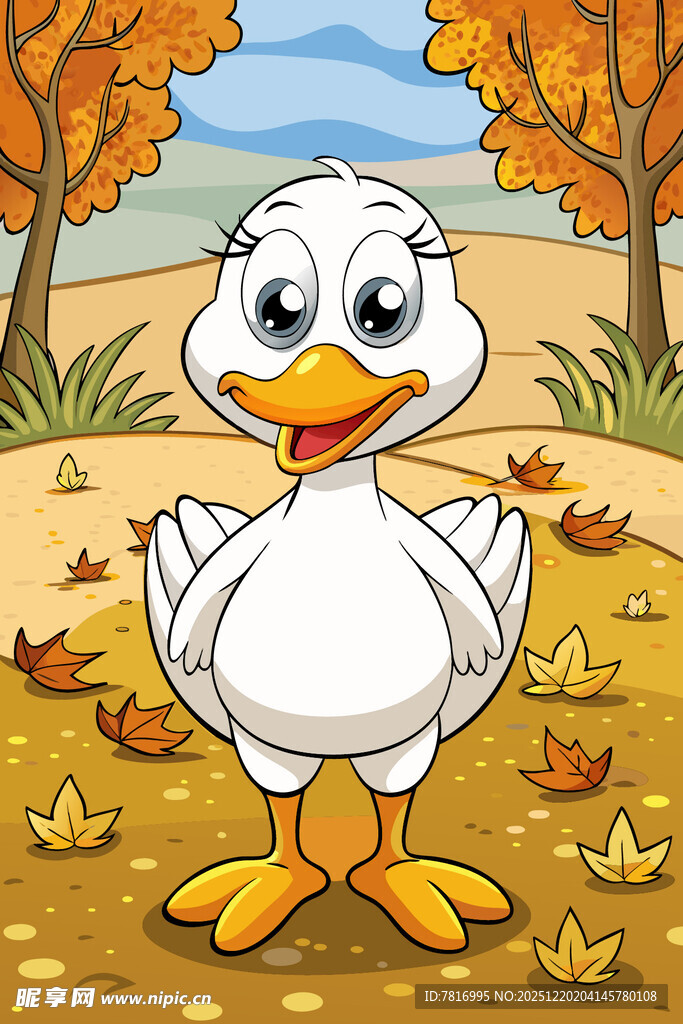 秋日小白鹅
