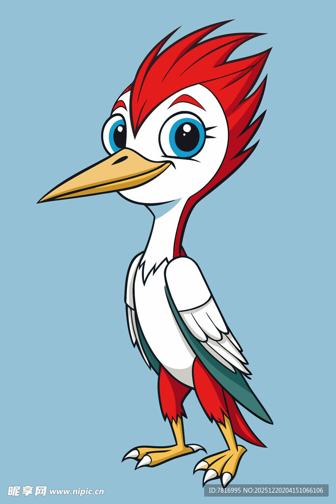 卡通啄木鸟形象
