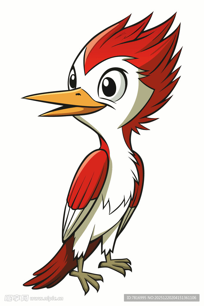 卡通啄木鸟形象