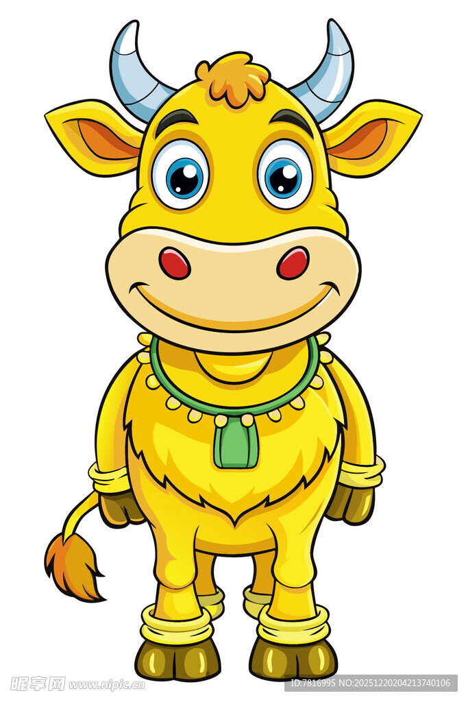 可爱卡通小牛形象