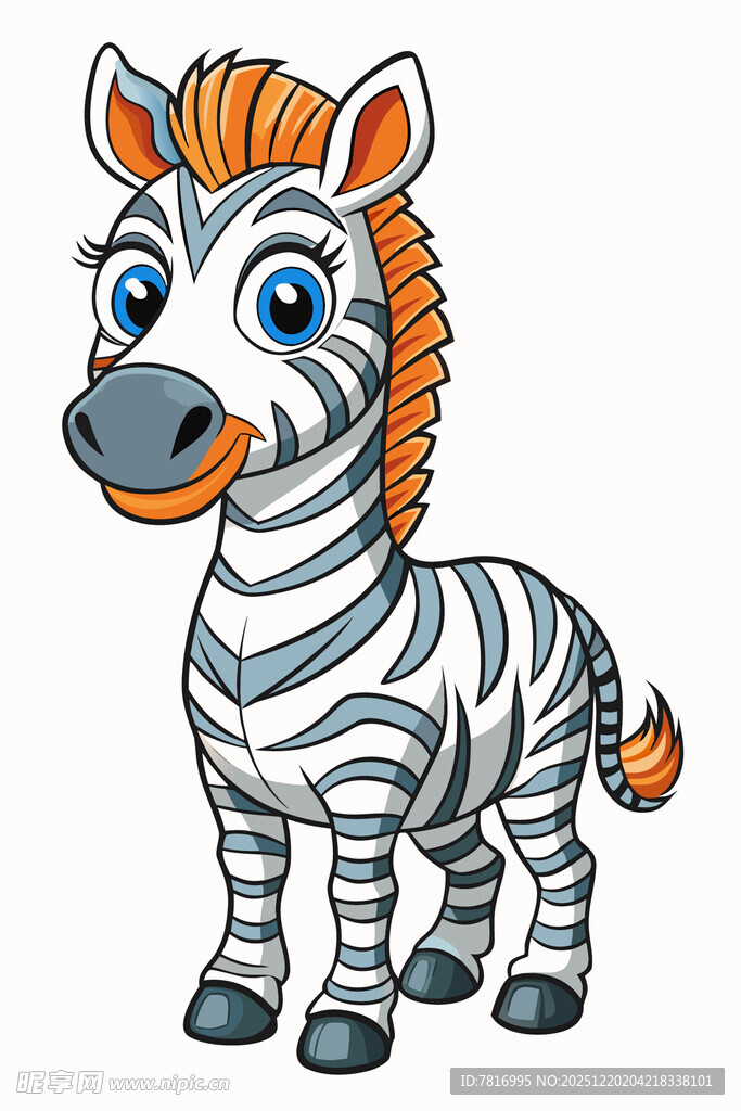 可爱斑马卡通形象