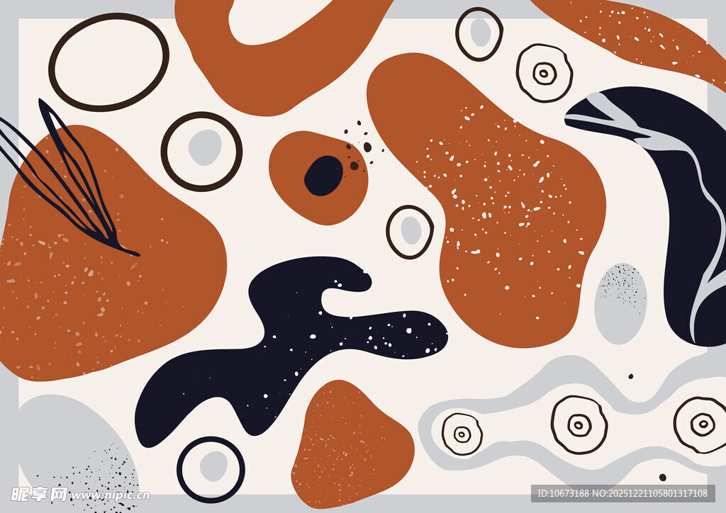 抽象几何图案艺术插画