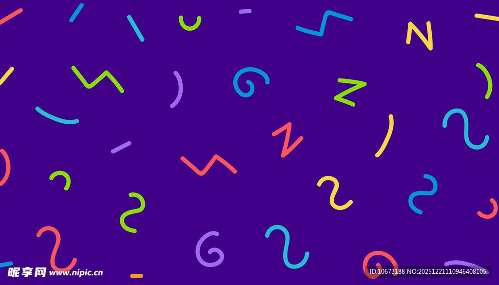 多彩抽象线条图案背景