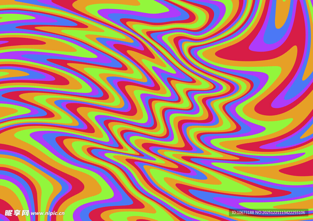 炫彩抽象波纹图案