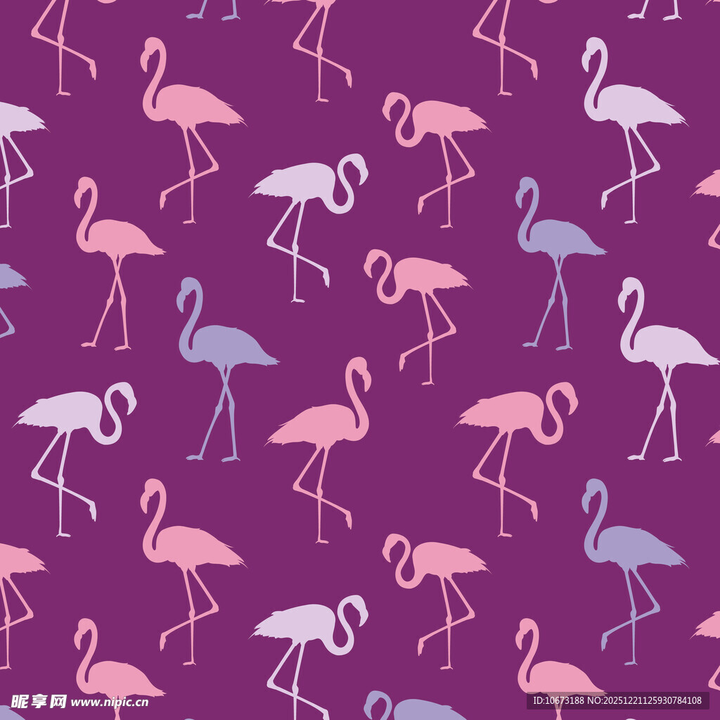 火烈鸟图案背景设计素材