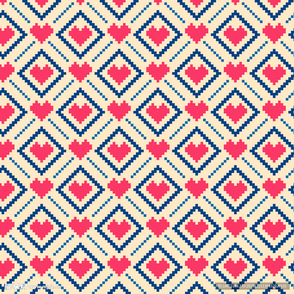 心形几何图案背景纹理