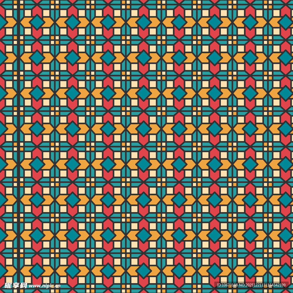 多彩几何图案背景纹理