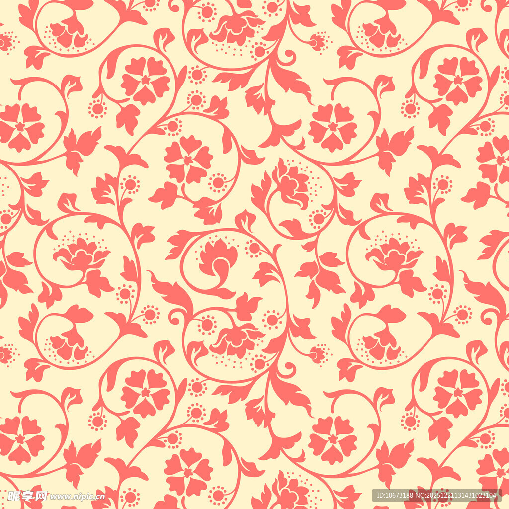 复古风花卉图案背景