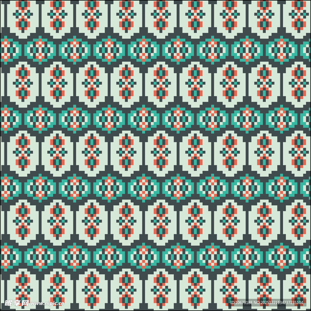 复古风几何花纹图案设计