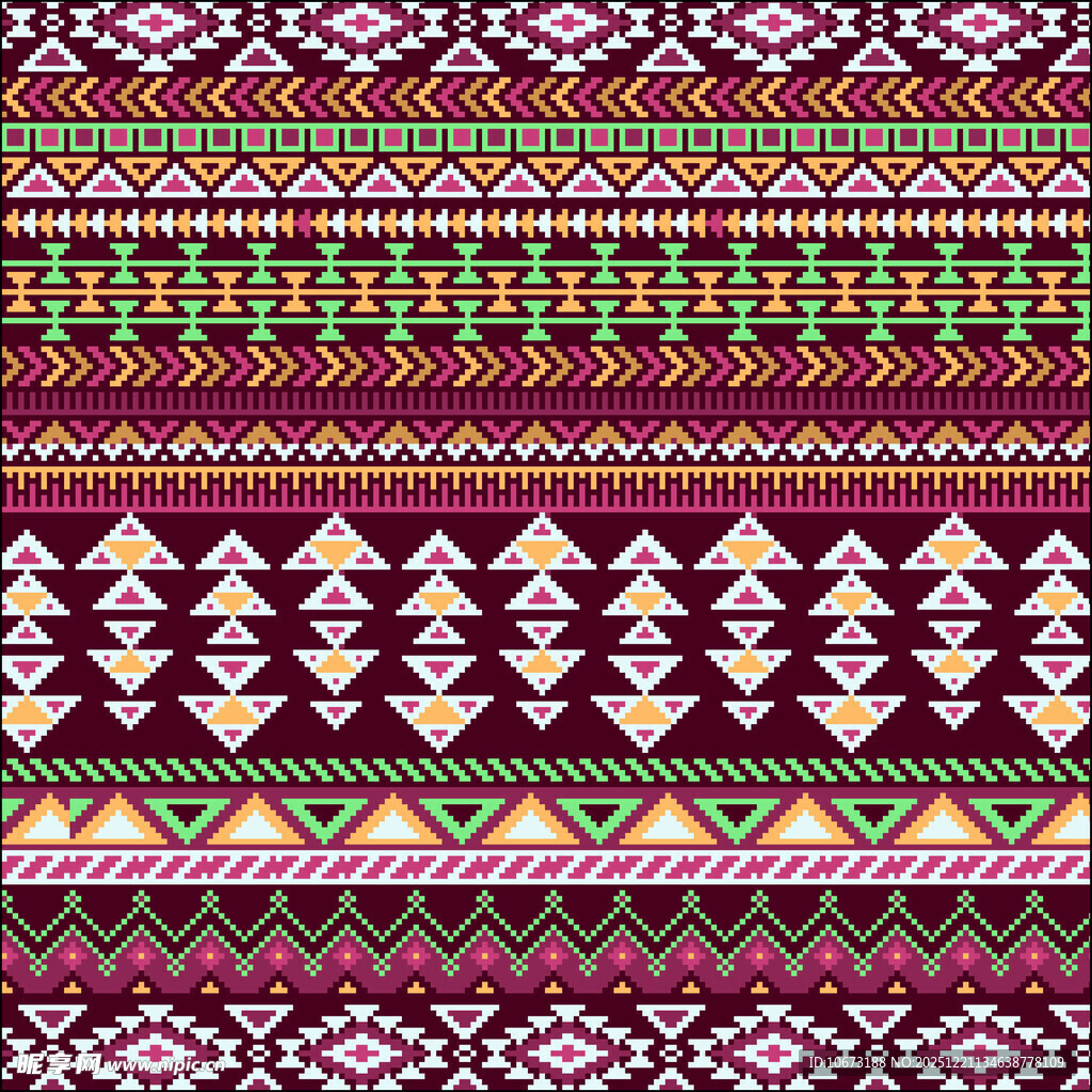 民族风几何图案纹理