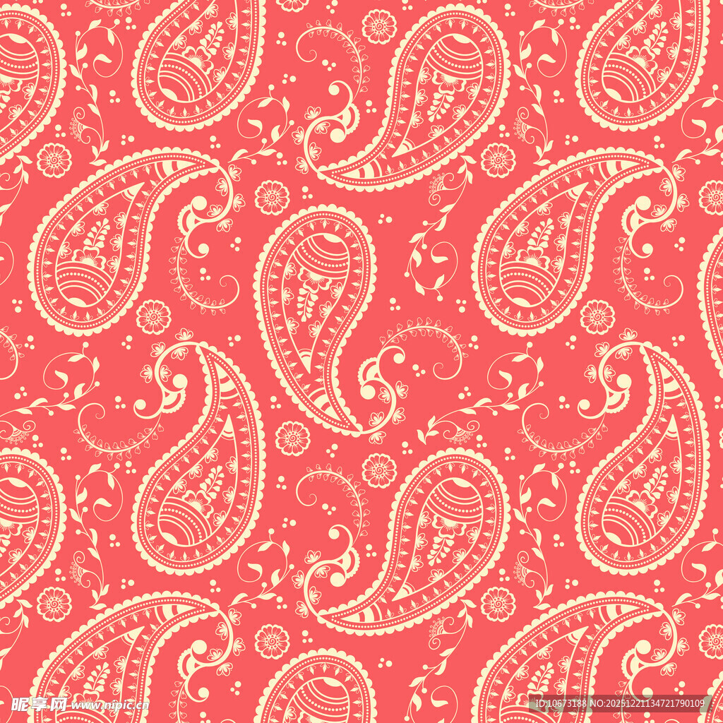 粉色佩斯利花纹图案背景