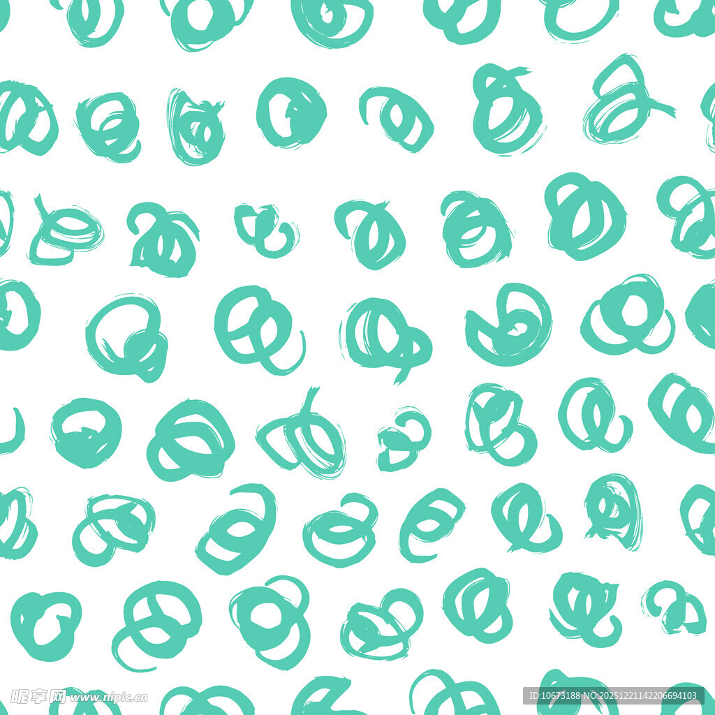 手绘青绿色简约图案背景