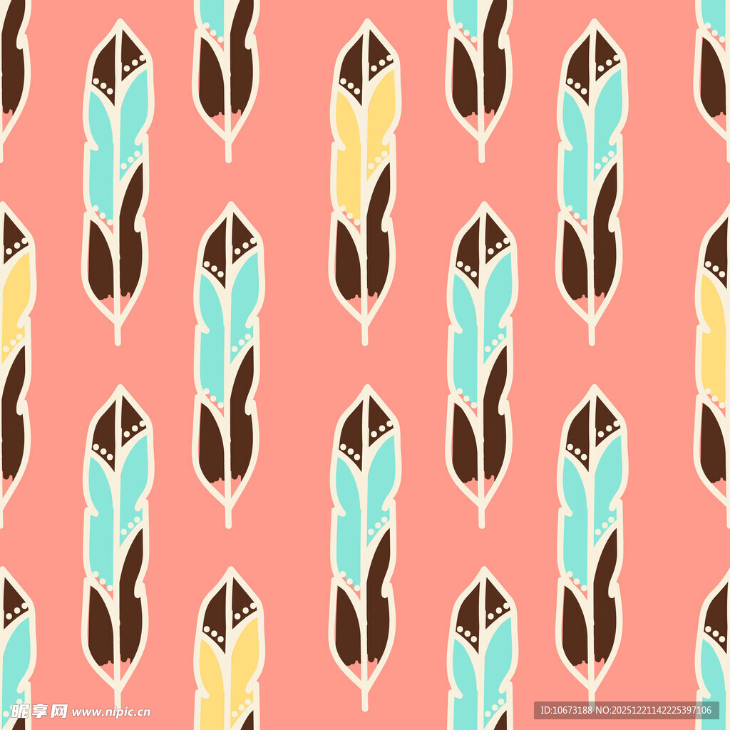 多彩羽毛图案背景设计