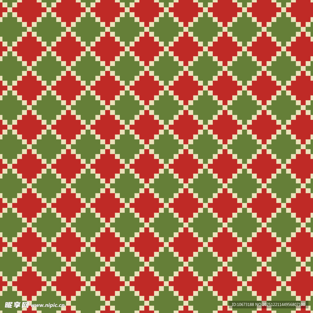 红绿几何图案无缝背景