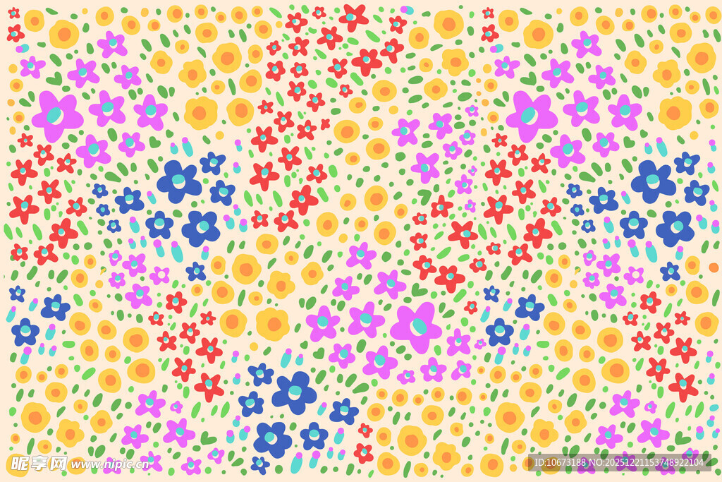 多彩花卉图案背景