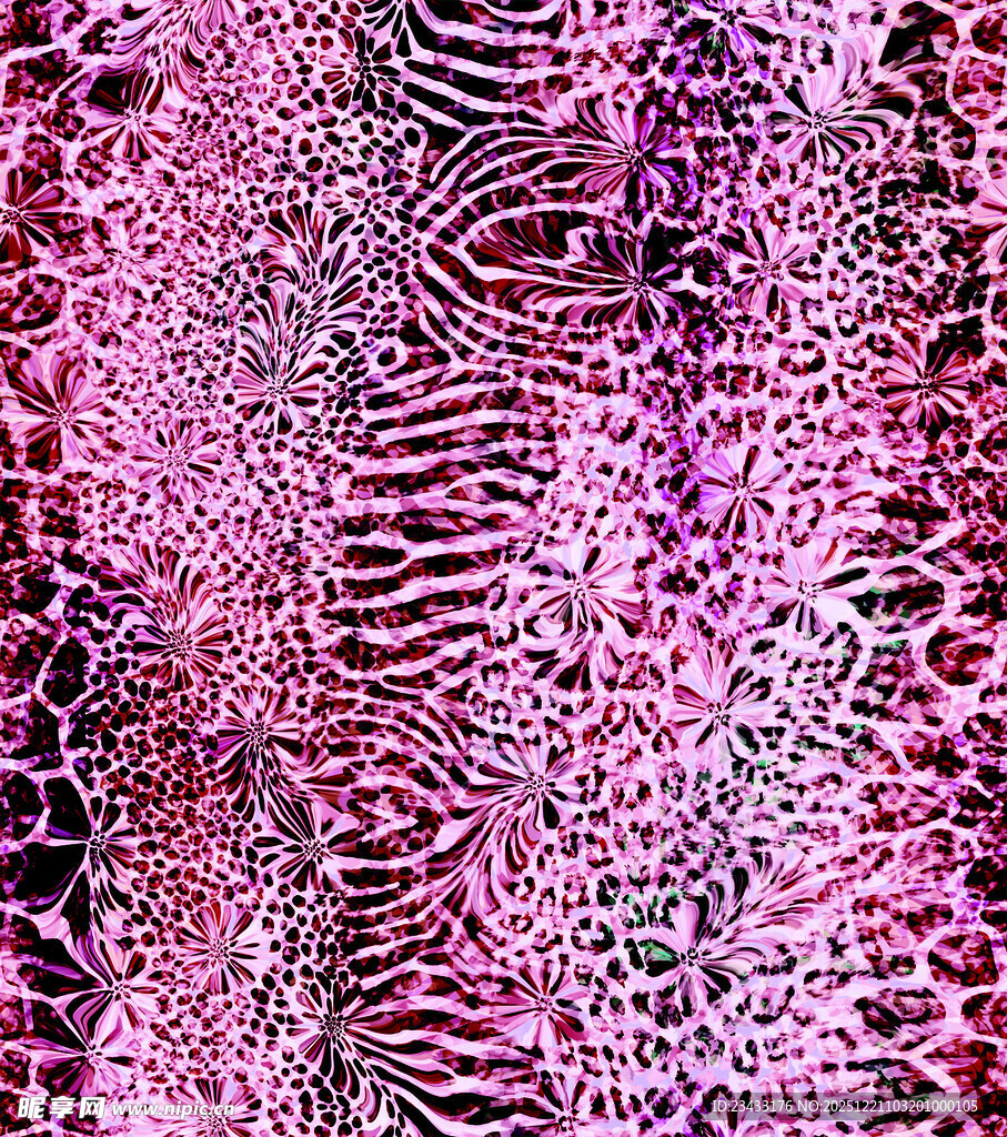 粉色豹纹纹理图案