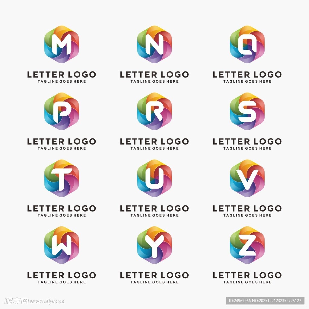 多彩字母标志设计集合