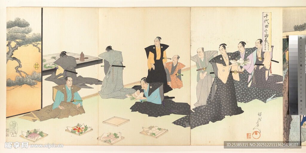 古代人物雅集场景图