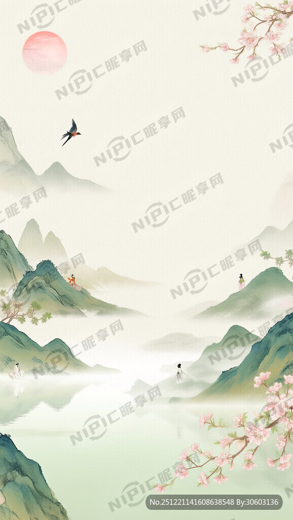 中国风背景海报  无字