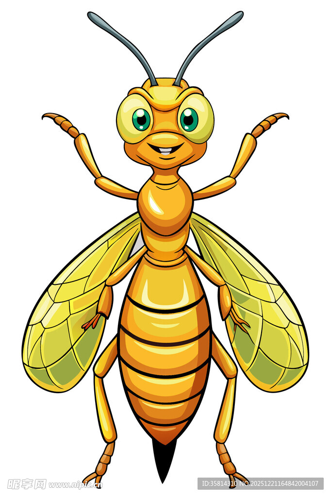 可爱卡通黄蜂形象