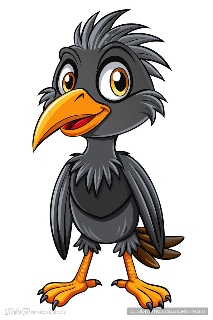 可爱卡通乌鸦形象