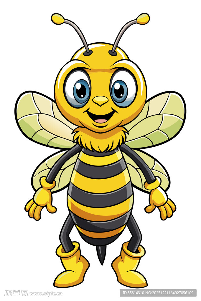 可爱卡通蜜蜂形象