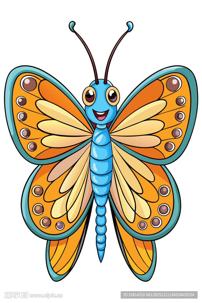 彩色蝴蝶卡通形象