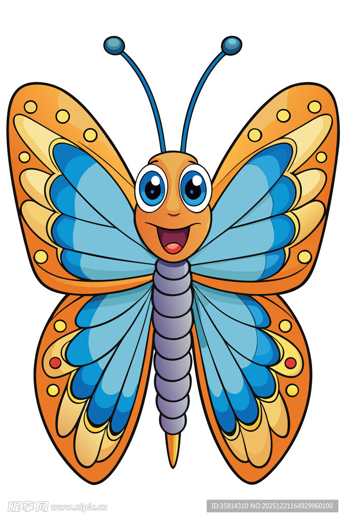 可爱卡通蝴蝶形象