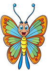 彩色卡通蝴蝶形象