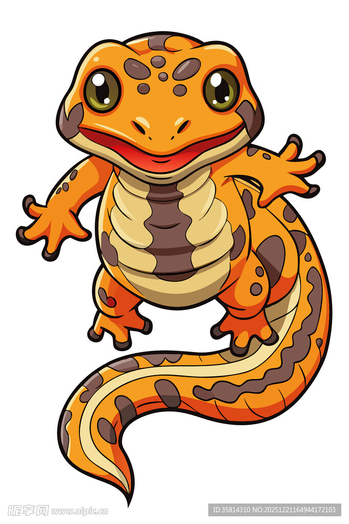 可爱卡通壁虎形象