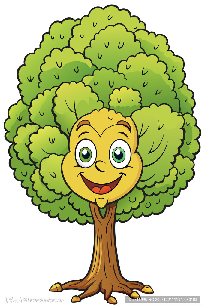 笑脸大树卡通形象