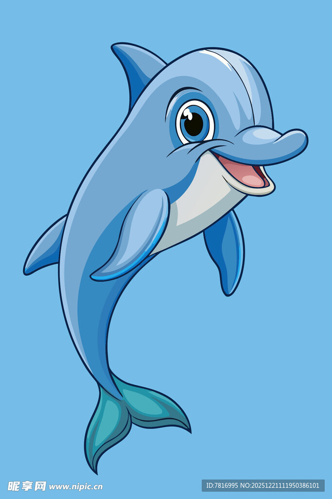 可爱海豚卡通形象