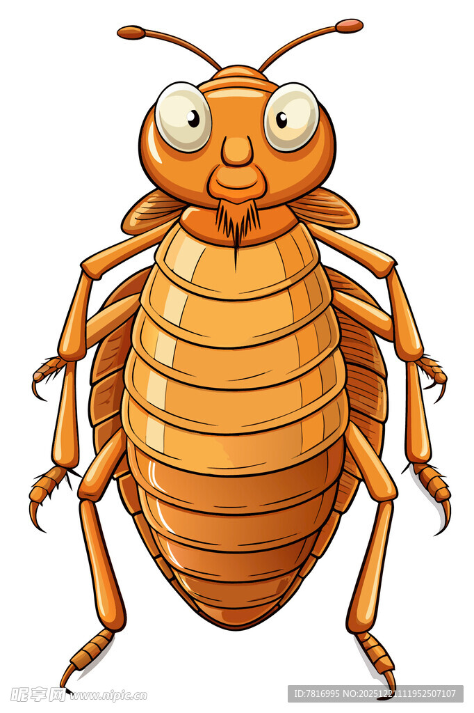 可爱卡通形象的甲虫