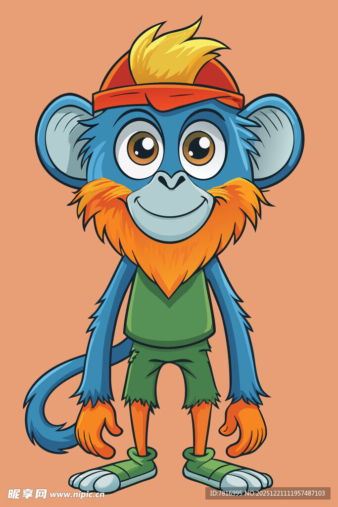 可爱卡通猴子形象