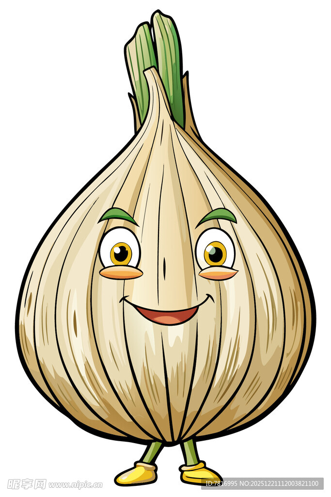 微笑的卡通洋葱形象