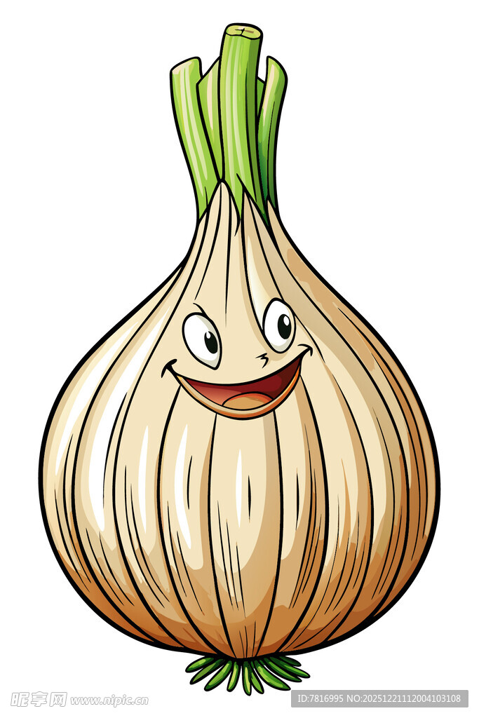 微笑的卡通洋葱