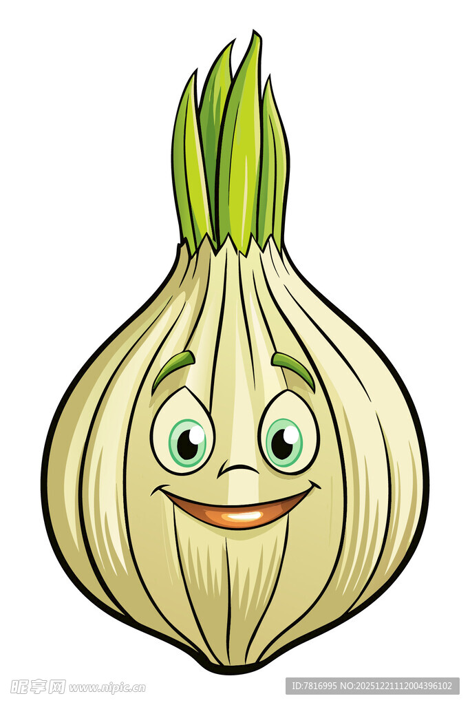 微笑的卡通洋葱形象