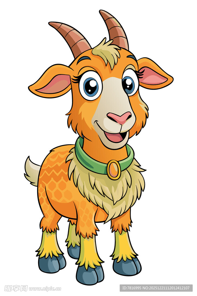 可爱卡通山羊形象